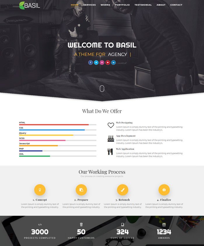 Detail Portfolio Blogger Template Nomer 6