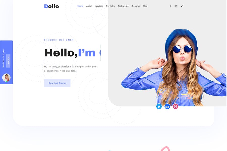 Detail Portfolio React Template Nomer 23