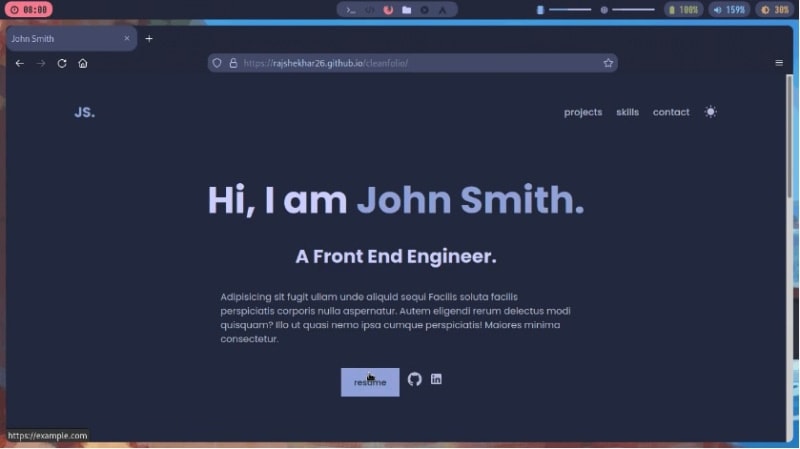 Detail Portfolio React Template Nomer 39