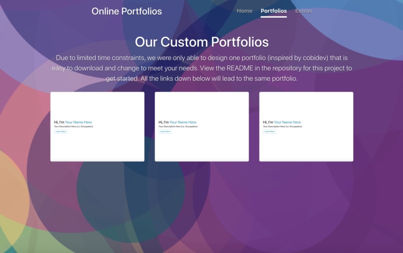 Detail Portfolio React Template Nomer 42