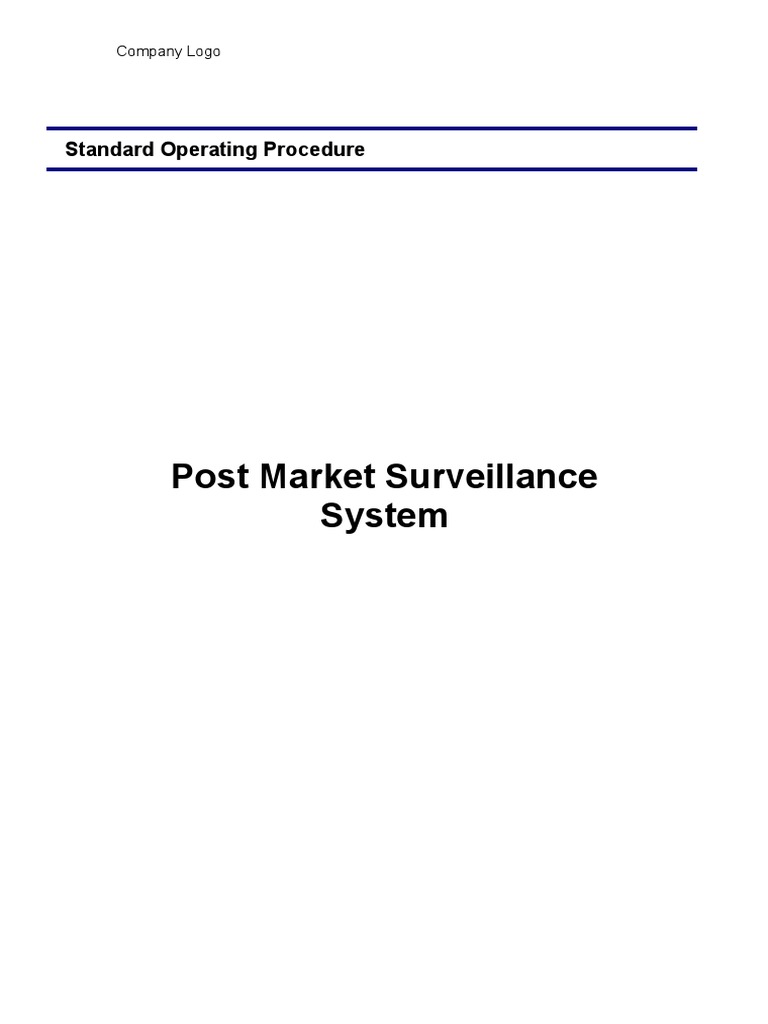 Detail Post Market Surveillance Plan Template Nomer 18