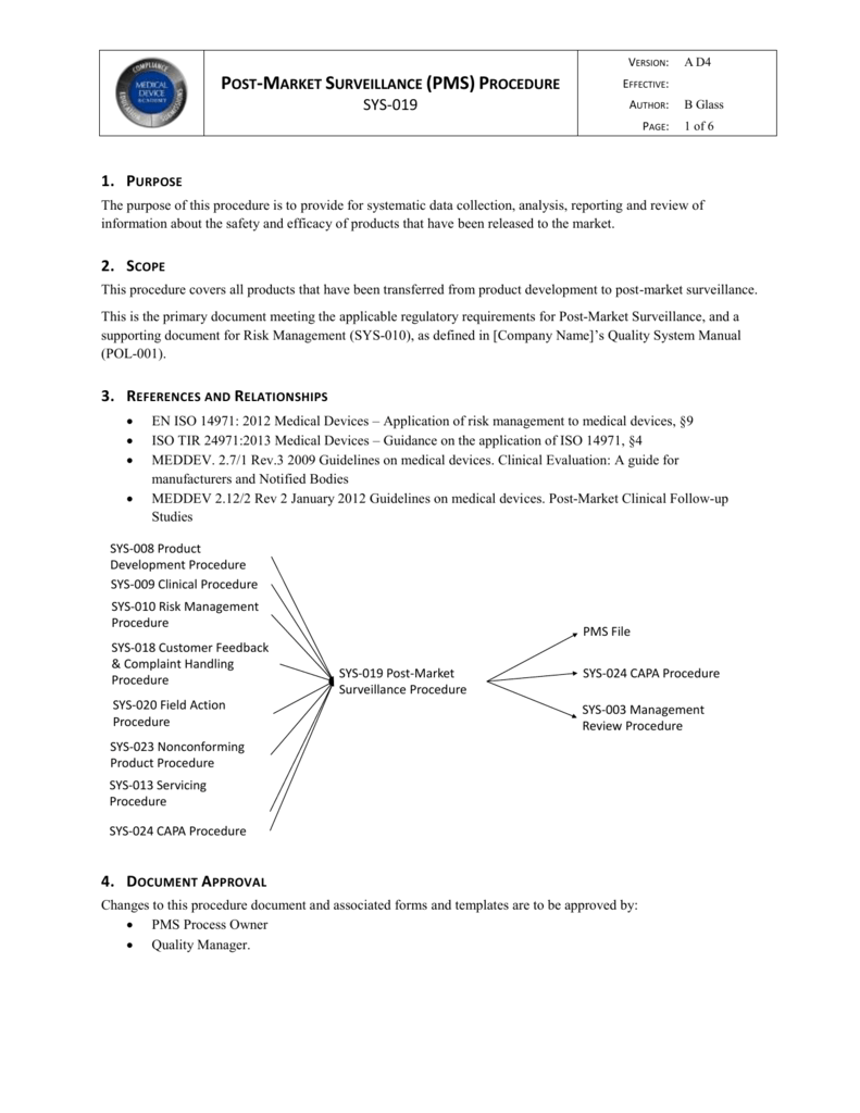 Detail Post Market Surveillance Plan Template Nomer 8