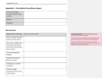 Detail Post Market Surveillance Plan Template Nomer 9