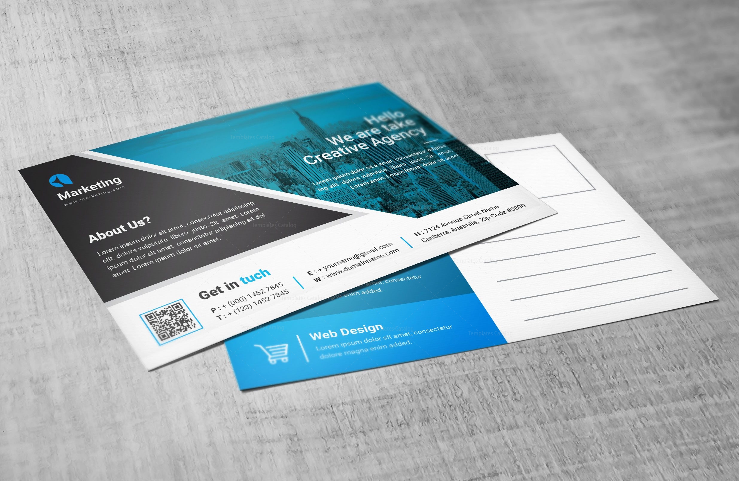 Detail Postcard Template Psd Nomer 2