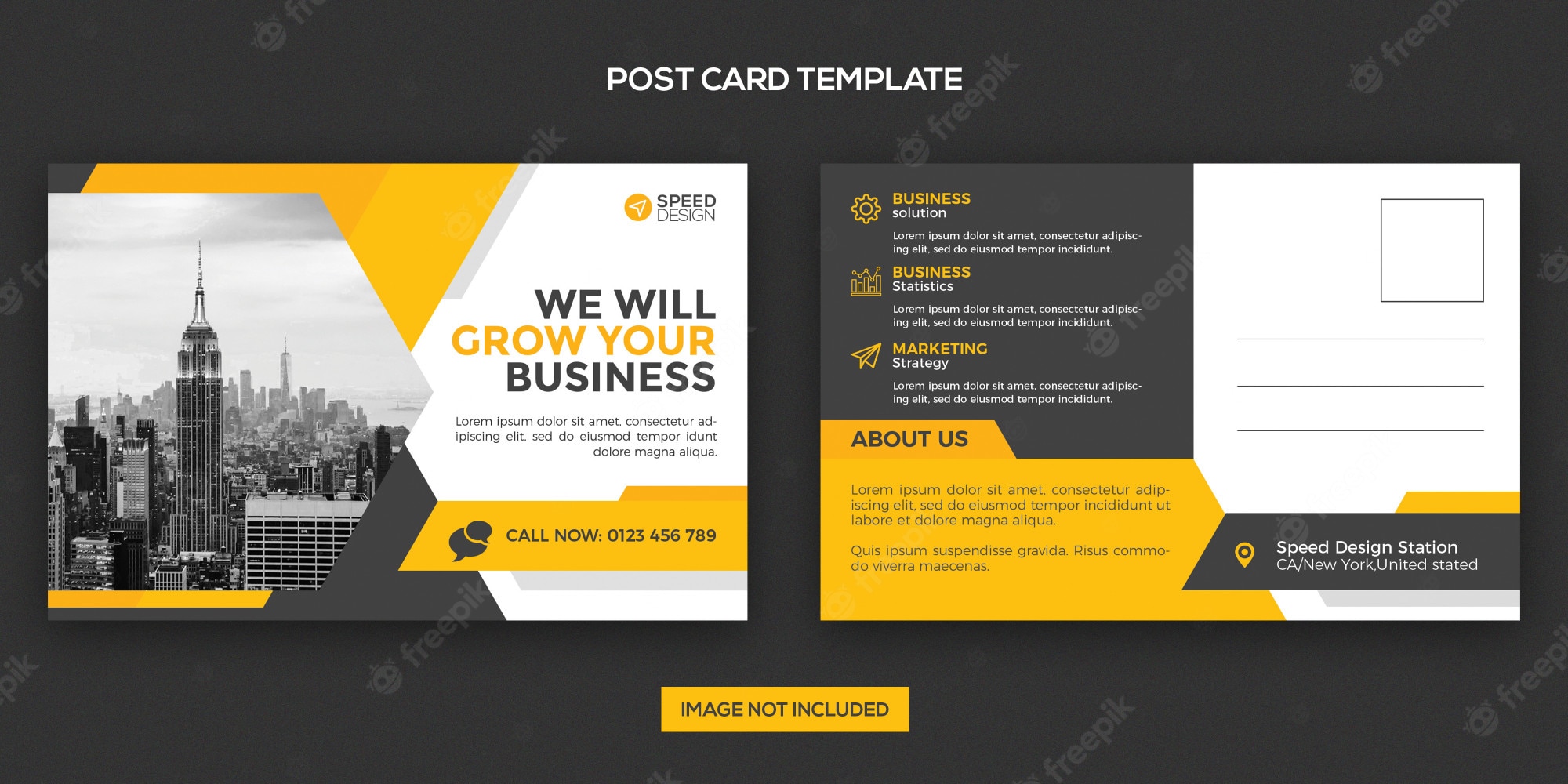 Detail Postcard Template Psd Nomer 29