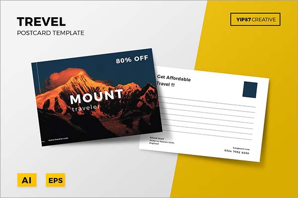 Detail Postcard Template Psd Nomer 3