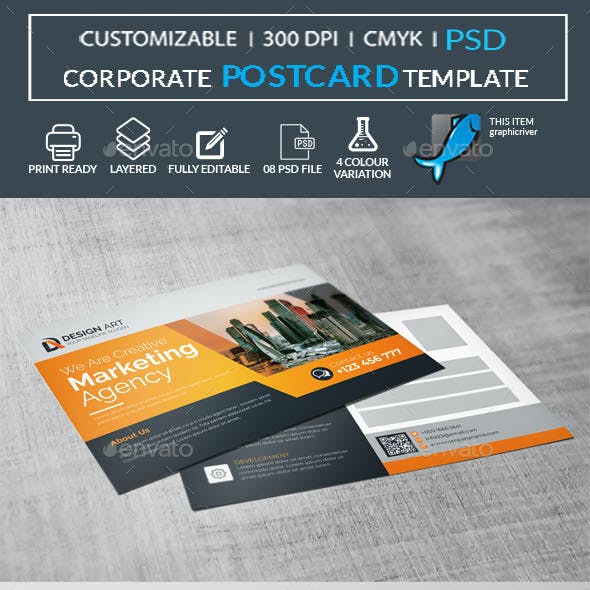 Detail Postcard Template Psd Nomer 37