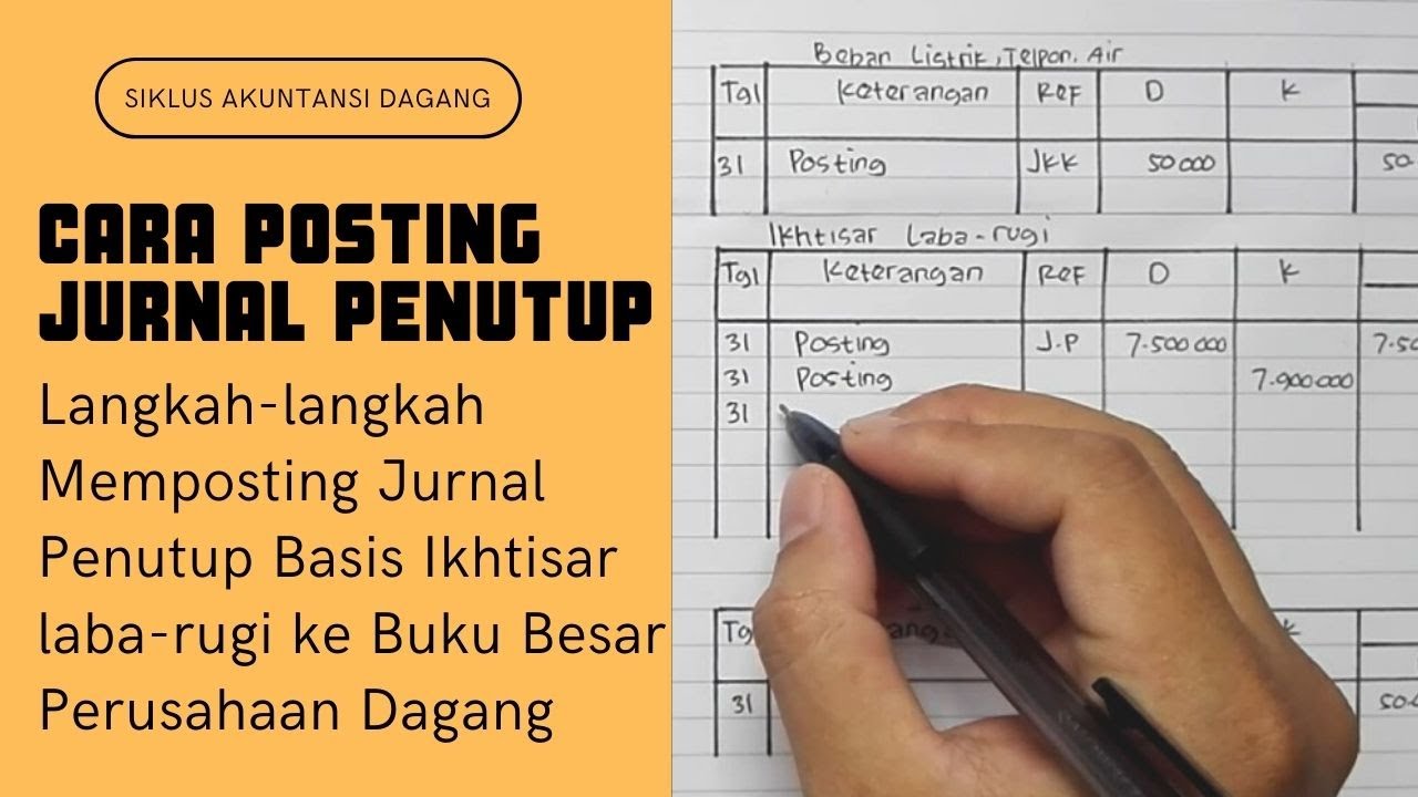 Detail Posting Jurnal Penutup Ke Buku Besar Nomer 5