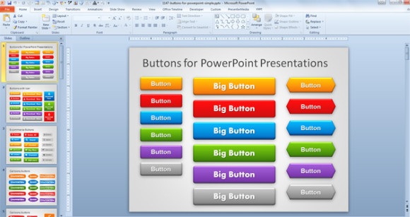 Detail Powerpoint Button Template Nomer 20