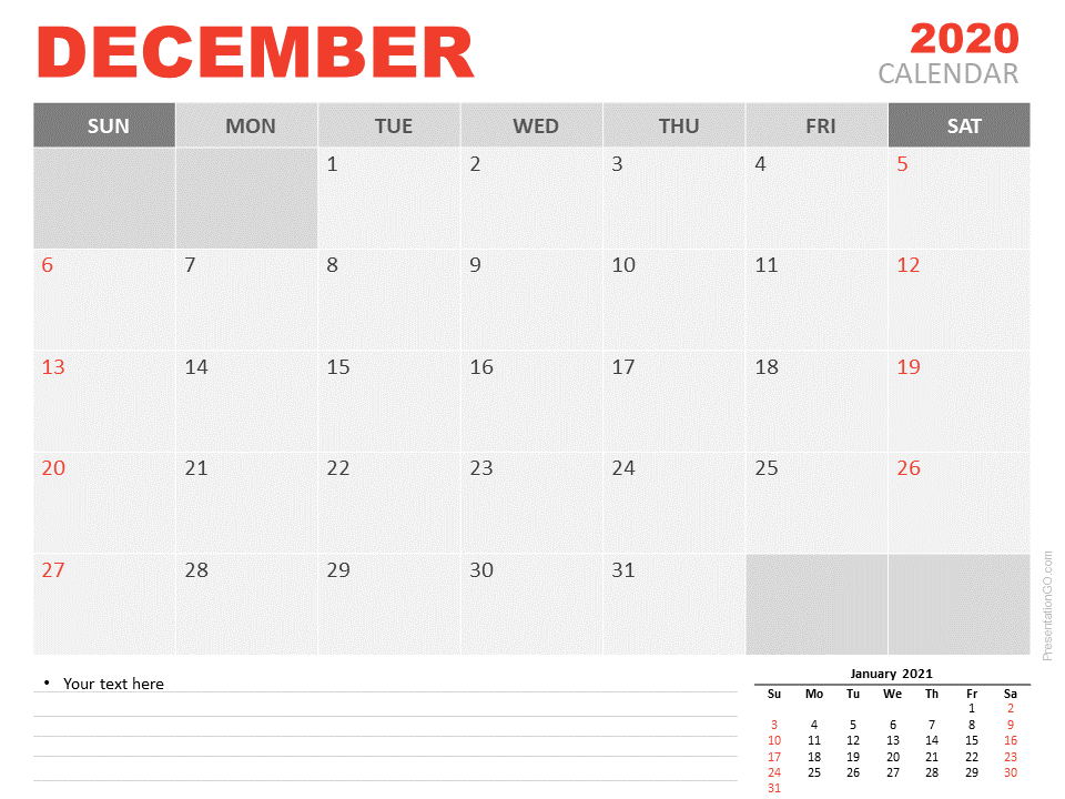 Detail Powerpoint Calendar Template Free Nomer 10