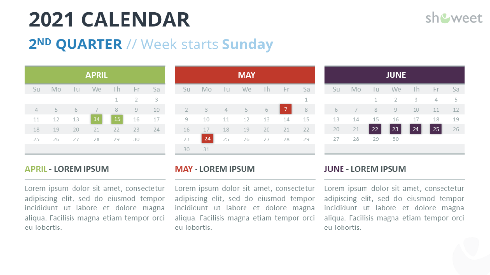 Detail Powerpoint Calendar Template Free Nomer 13