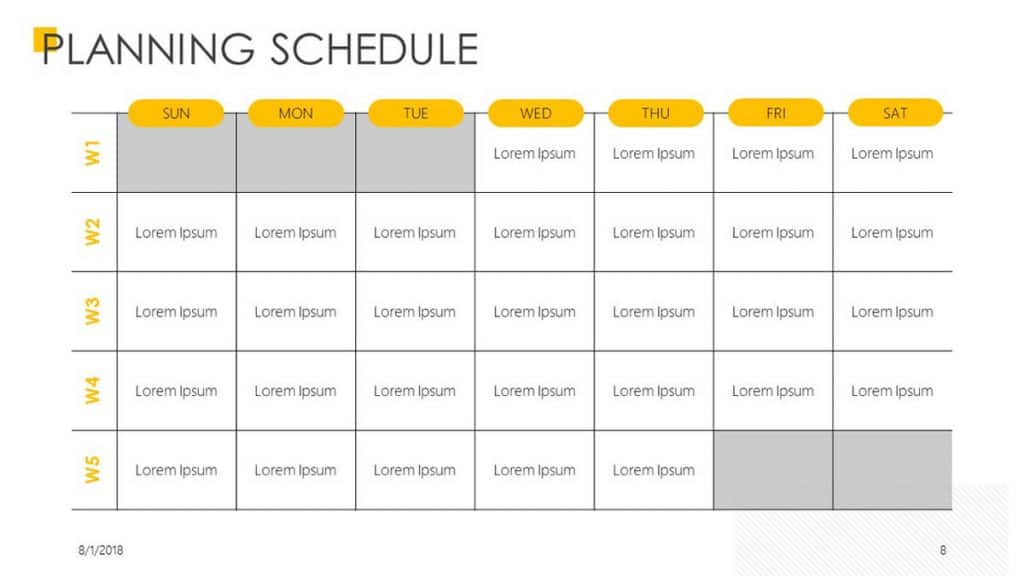 Detail Powerpoint Calendar Template Free Nomer 18