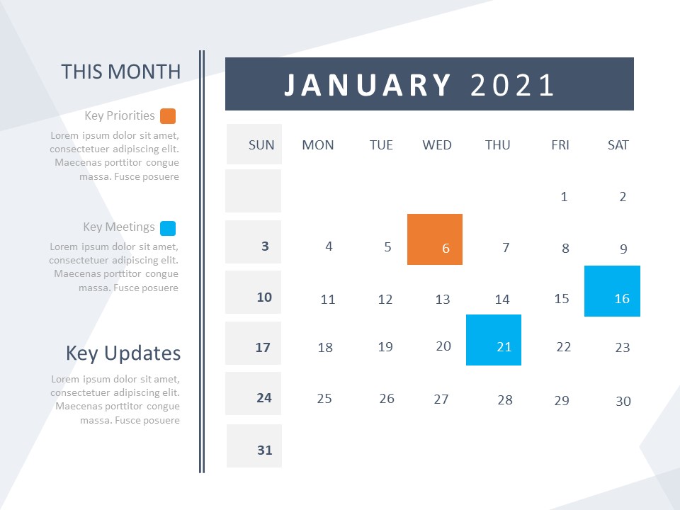 Detail Powerpoint Calendar Template Free Nomer 3