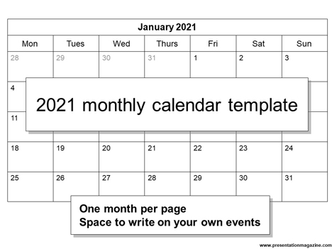 Detail Powerpoint Calendar Template Free Nomer 27