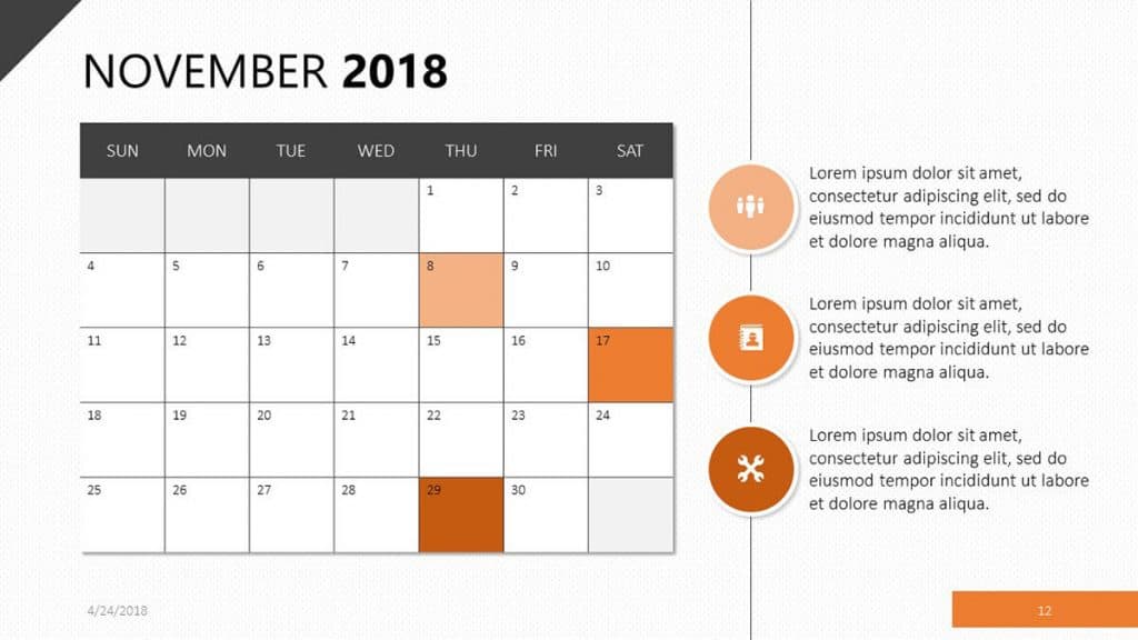 Detail Powerpoint Calendar Template Free Nomer 32