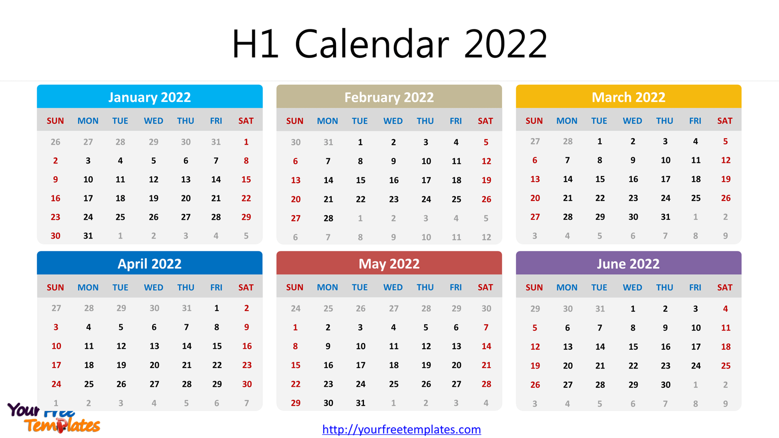 Detail Powerpoint Calendar Template Free Nomer 41