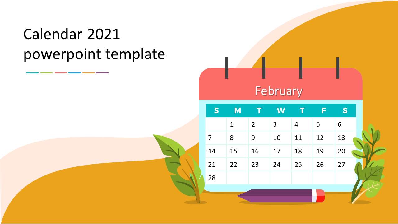 Detail Powerpoint Calendar Template Free Nomer 5