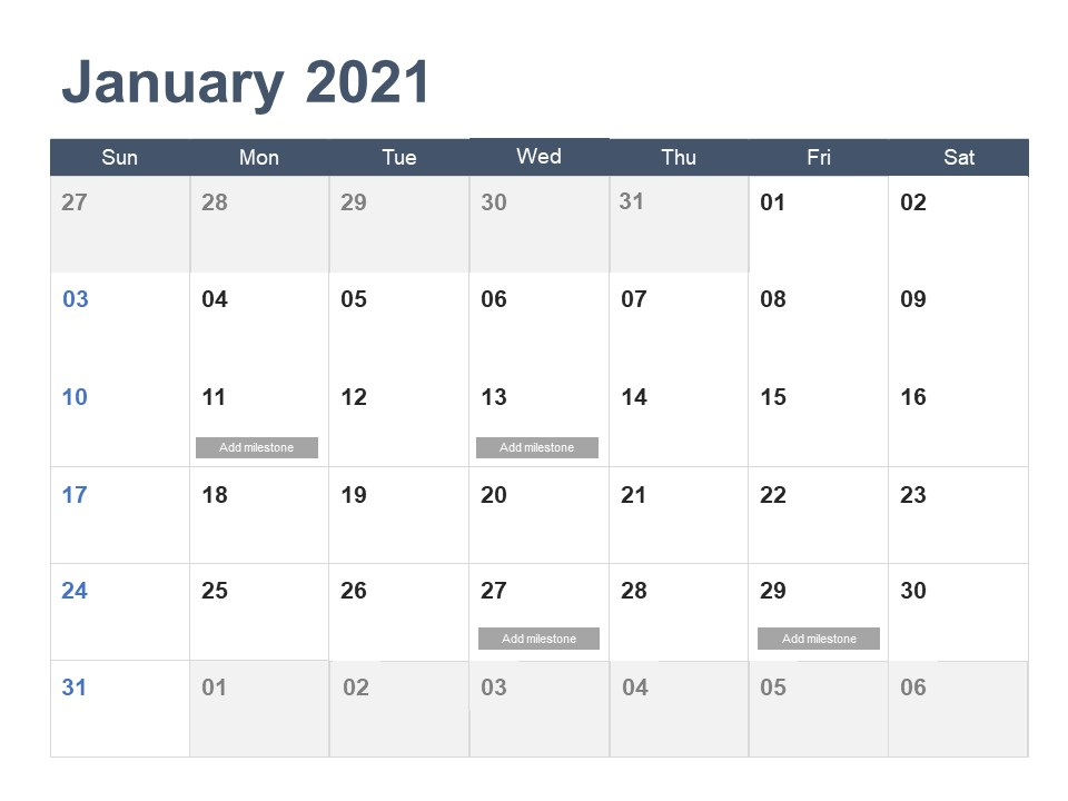 Detail Powerpoint Calendar Template Free Nomer 44
