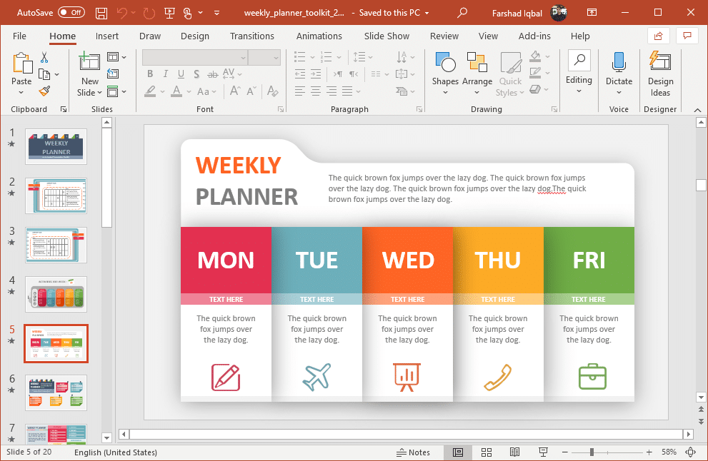 Detail Powerpoint Calendar Template Free Nomer 45