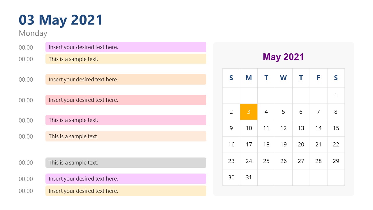 Detail Powerpoint Calendar Template Free Nomer 49