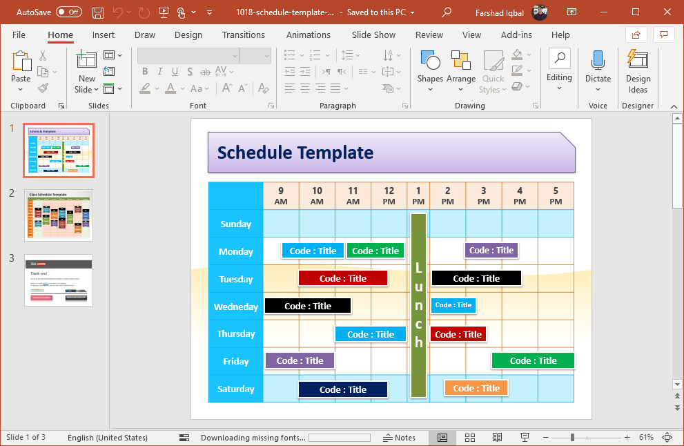 Detail Powerpoint Calendar Template Free Nomer 50