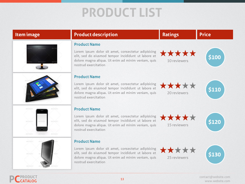 Detail Powerpoint Catalog Template Nomer 12