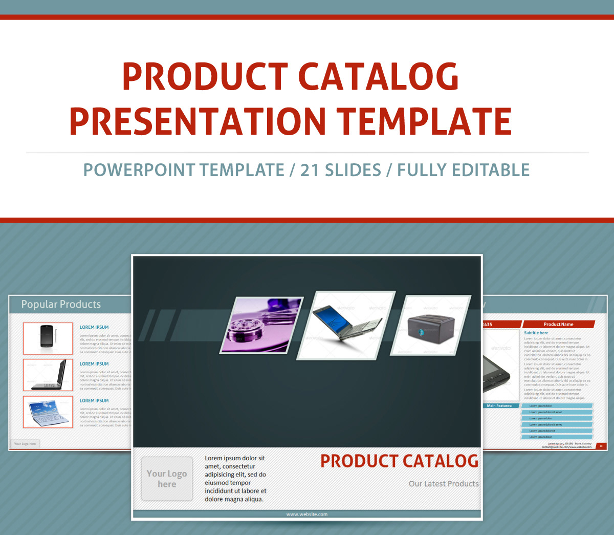 Detail Powerpoint Catalog Template Nomer 2