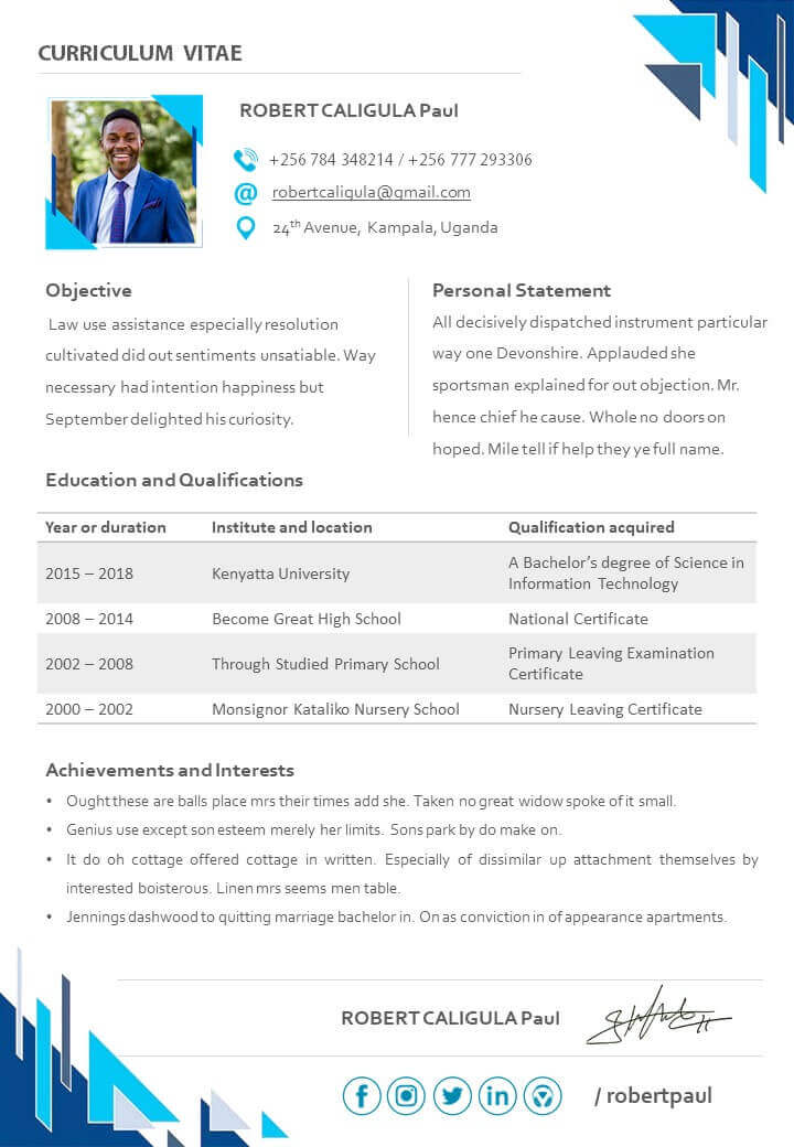 Detail Powerpoint Cv Template Nomer 57