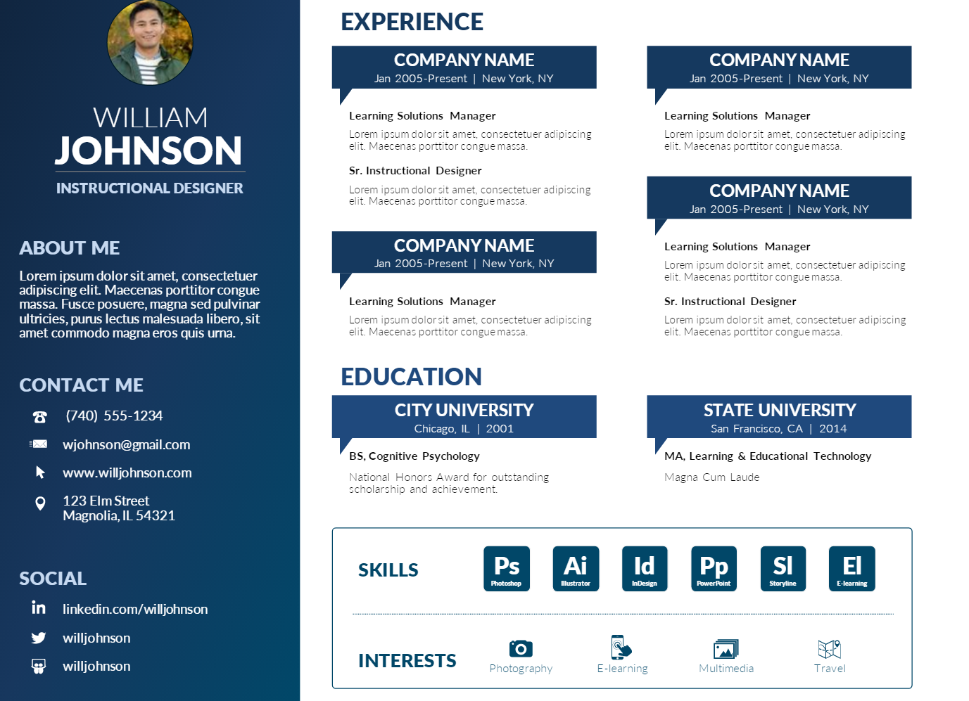 Detail Powerpoint Cv Template Nomer 8