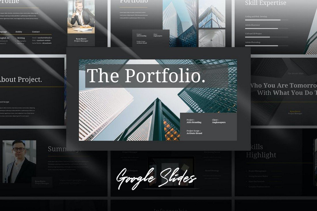 Detail Powerpoint Portfolio Template Nomer 17