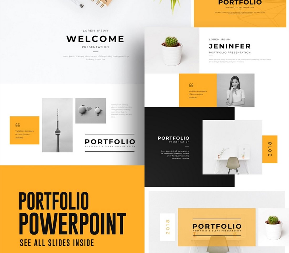 Detail Powerpoint Portfolio Template Nomer 49