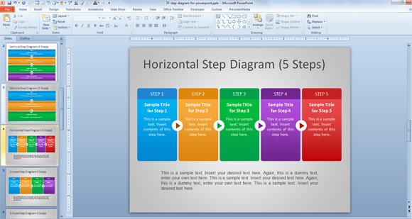 Detail Powerpoint Process Template Free Nomer 29