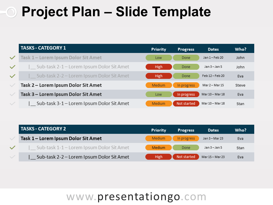 Detail Powerpoint Project Schedule Template Nomer 29