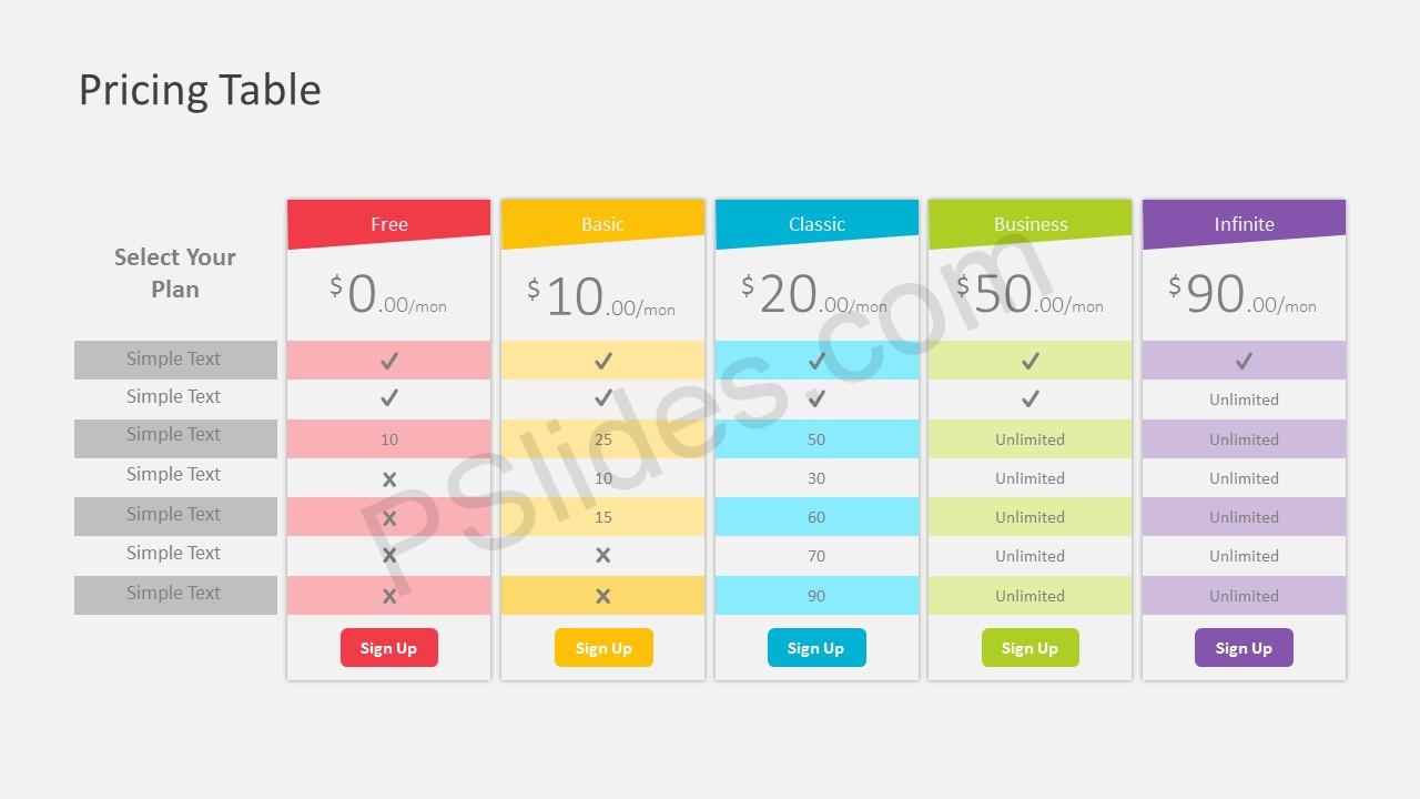 Detail Powerpoint Table Template Nomer 22