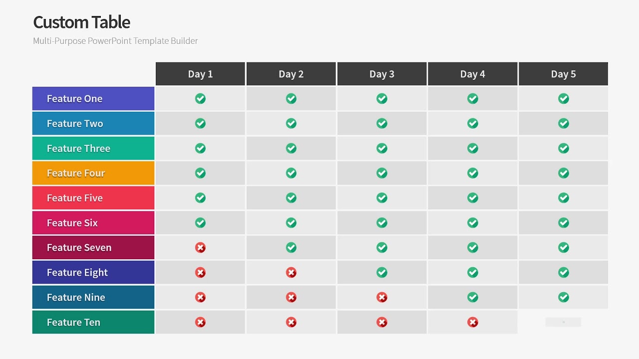 Detail Powerpoint Table Template Nomer 28