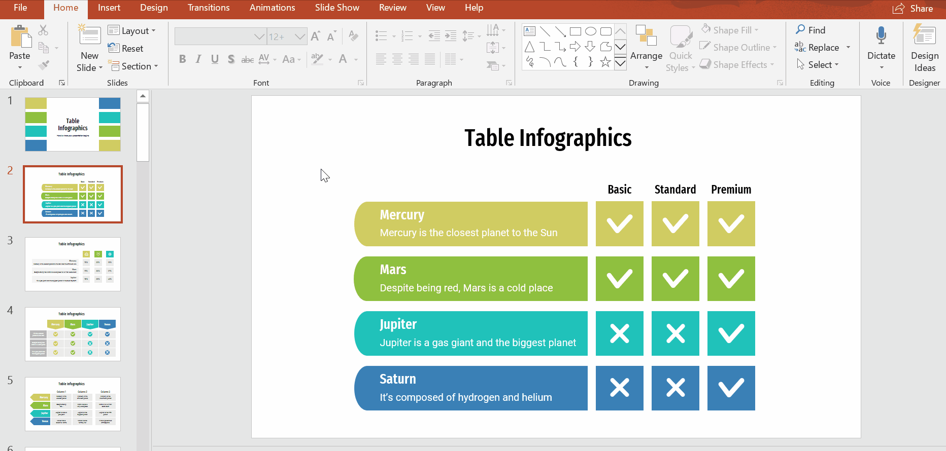 Detail Powerpoint Table Template Nomer 45