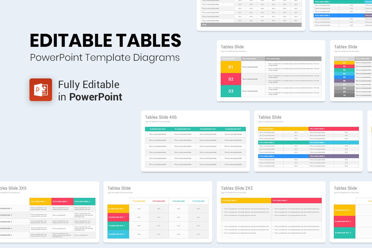 Detail Powerpoint Table Template Nomer 47