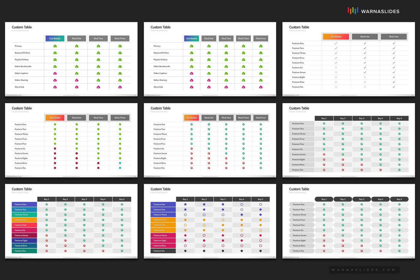 Detail Powerpoint Table Template Nomer 52