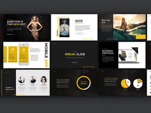 Detail Powerpoint Template Behance Nomer 18