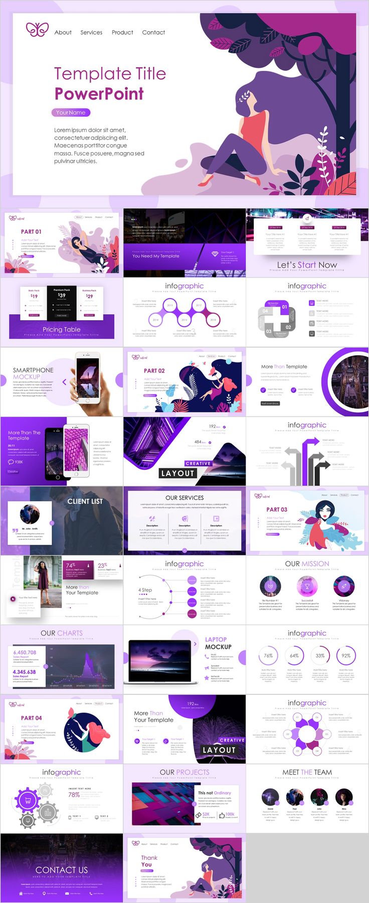 Detail Powerpoint Template Behance Nomer 28