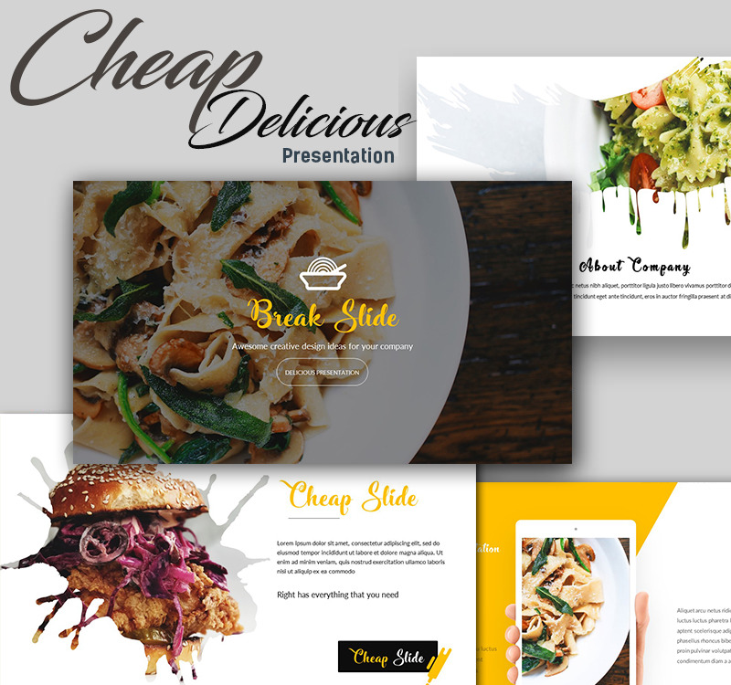 Detail Powerpoint Template Food Theme Free Nomer 50