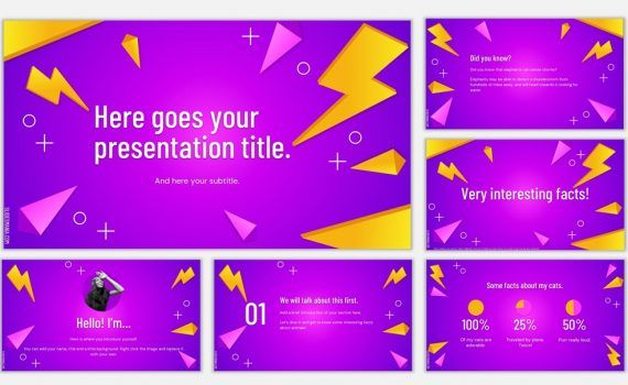 Detail Powerpoint Template Geometric Nomer 41