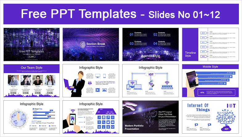 Detail Powerpoint Template Iot Nomer 54