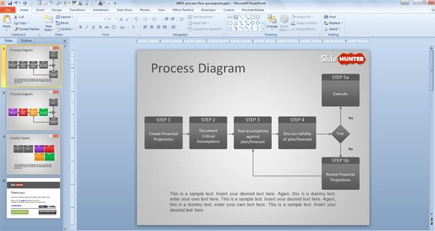 Detail Powerpoint Template Process Flow Free Nomer 33