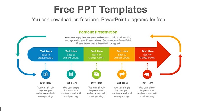 Detail Powerpoint Template Process Flow Free Nomer 6