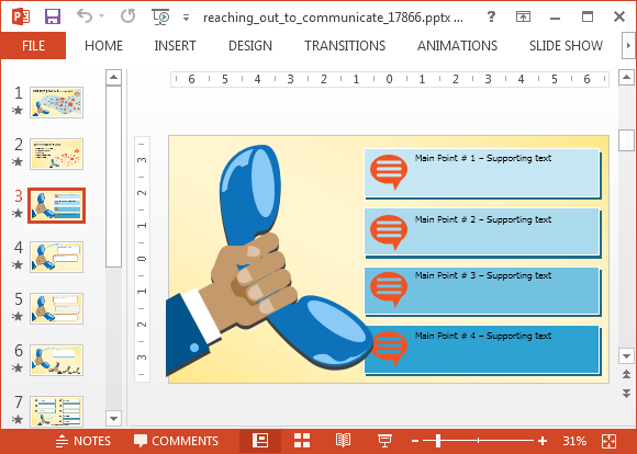 Detail Ppt Template Komunikasi Nomer 6