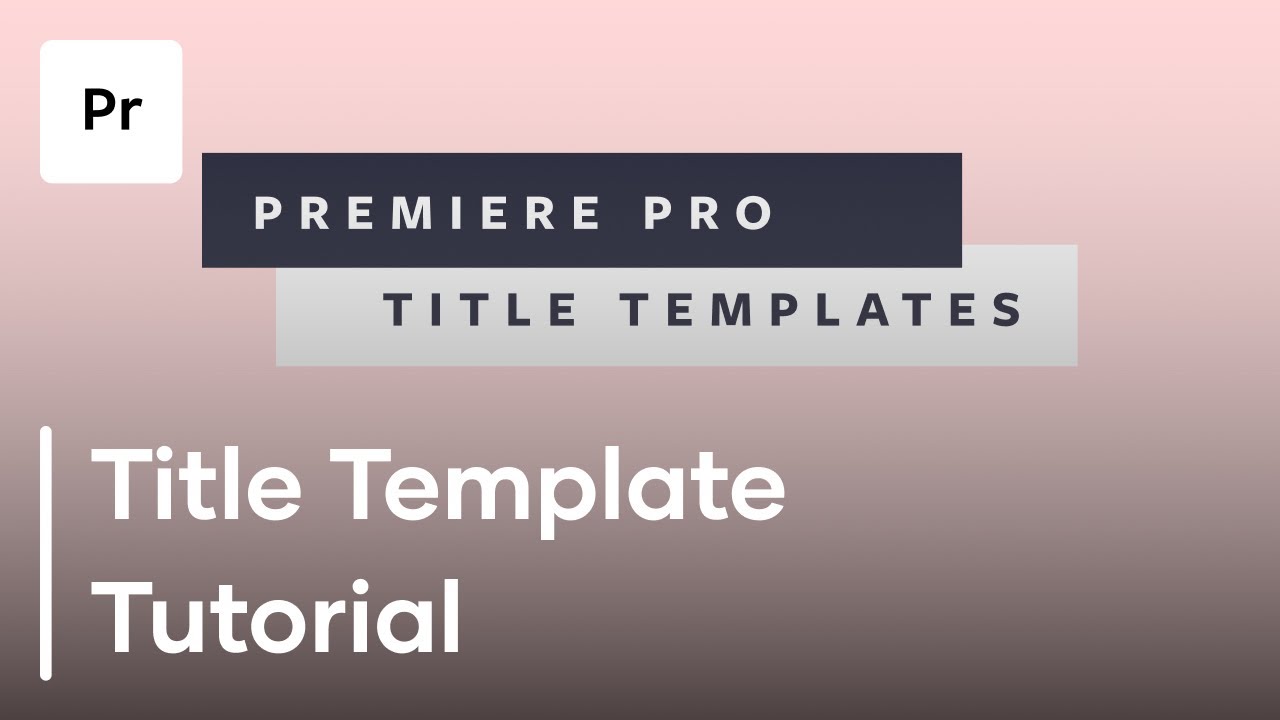 Detail Premiere Pro Name Bar Template Nomer 3