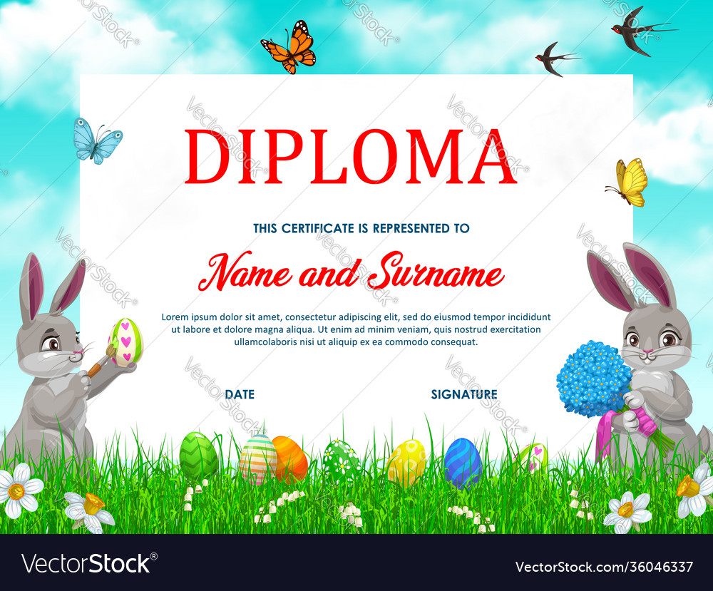 Detail Preschool Diploma Certificate Template Nomer 40