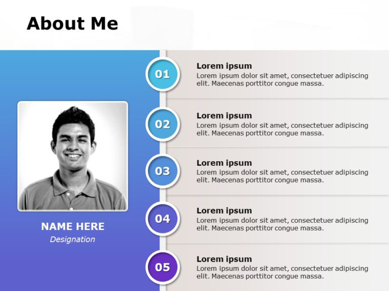 Detail Presentation About Yourself Template Nomer 16