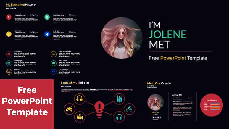 Detail Presentation About Yourself Template Nomer 23